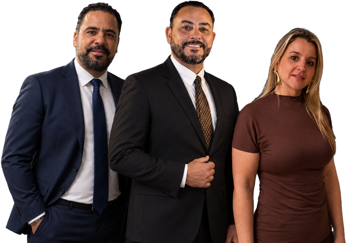 Charles Leonardo, Cleber Luciano e Kellen Cristiane, sócios da Bravo
